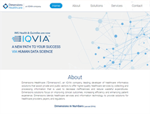 Tablet Screenshot of dimensions-healthcare.com